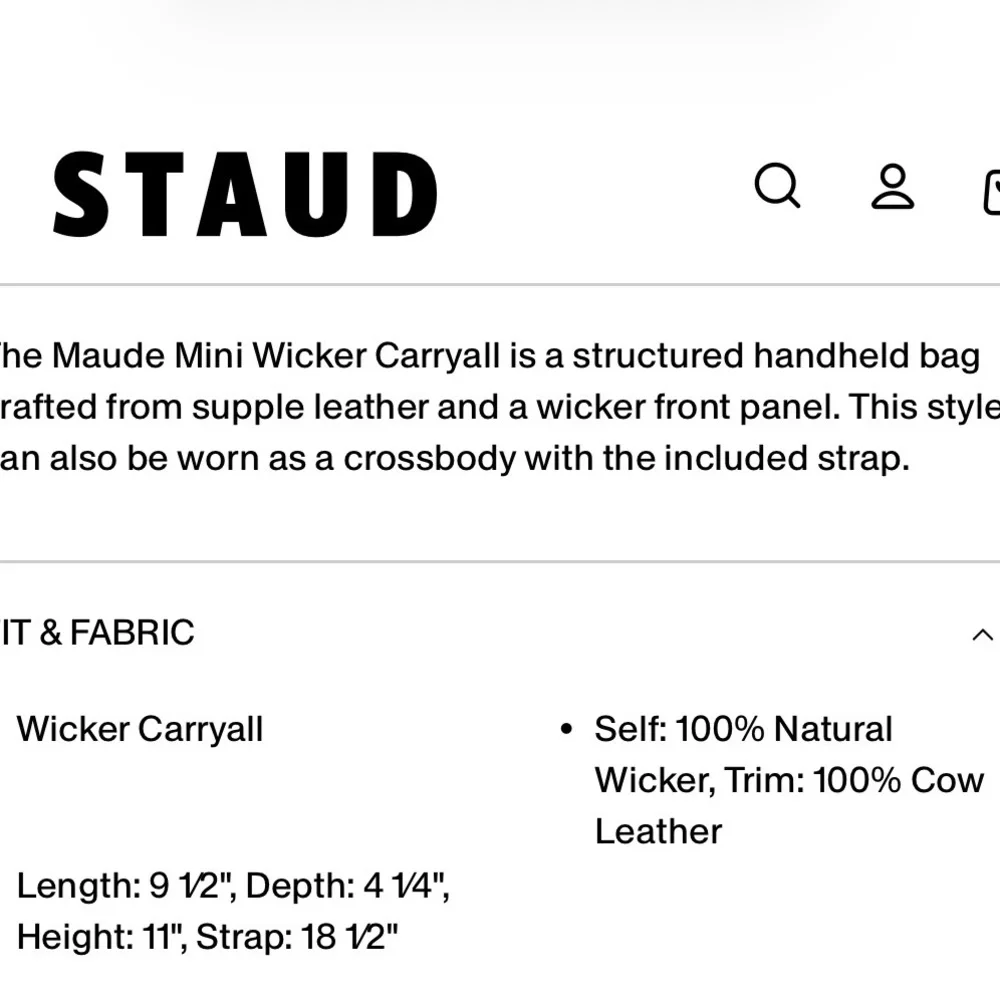 Staud Maude Wicker Carryall - Espresso Brown - Picture 6 of 8